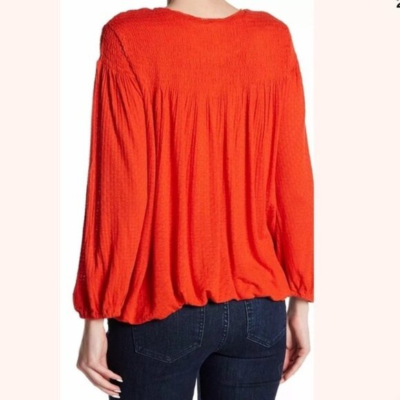 Free People Begonia Flower Embroidered Peasant Top - Picture 3 of 8